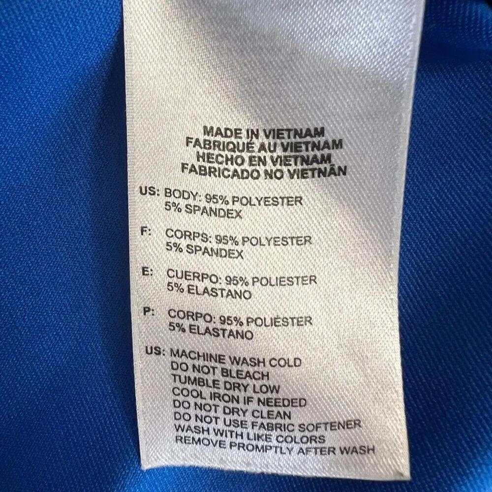 Adidas Men's Cool Max Short Sleeve Polo Top Blue/White Size Large